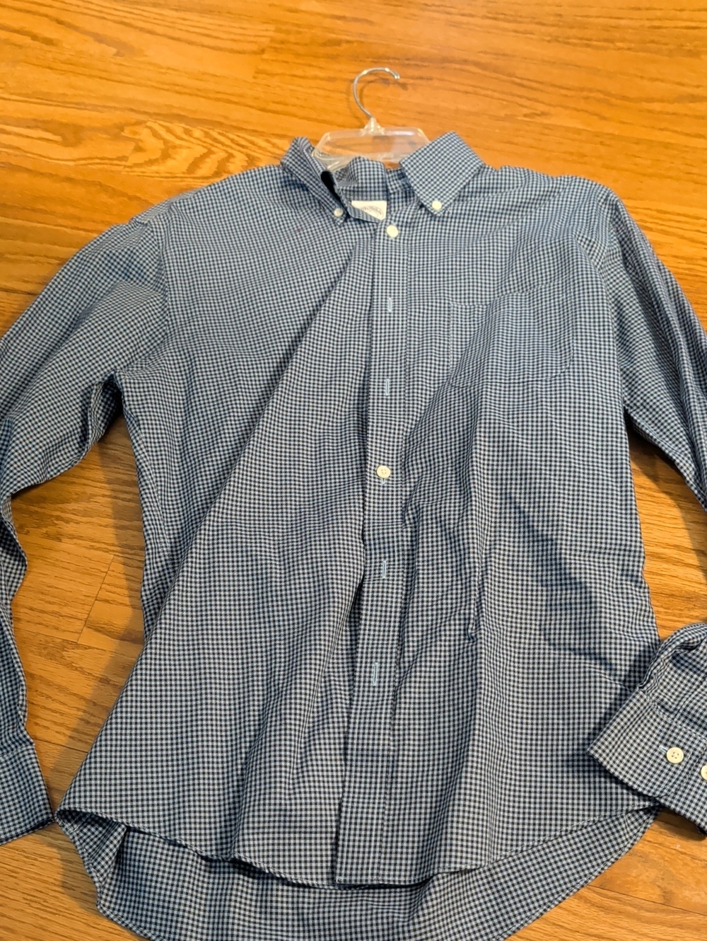 Brooks Brothers Blue Check Button-Down Dress Shirt